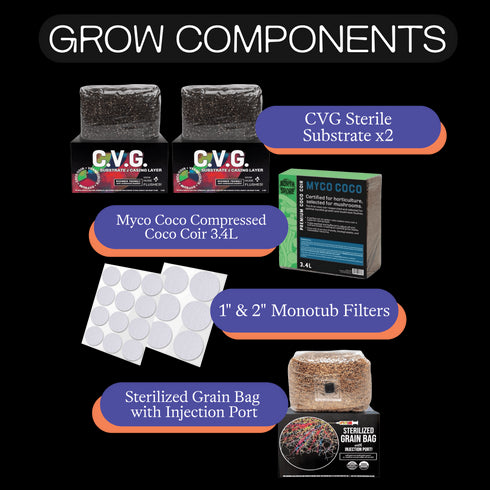 Beginner Automated 'Boomr Bin' + CVG Monotub Mushroom Grow Kit
