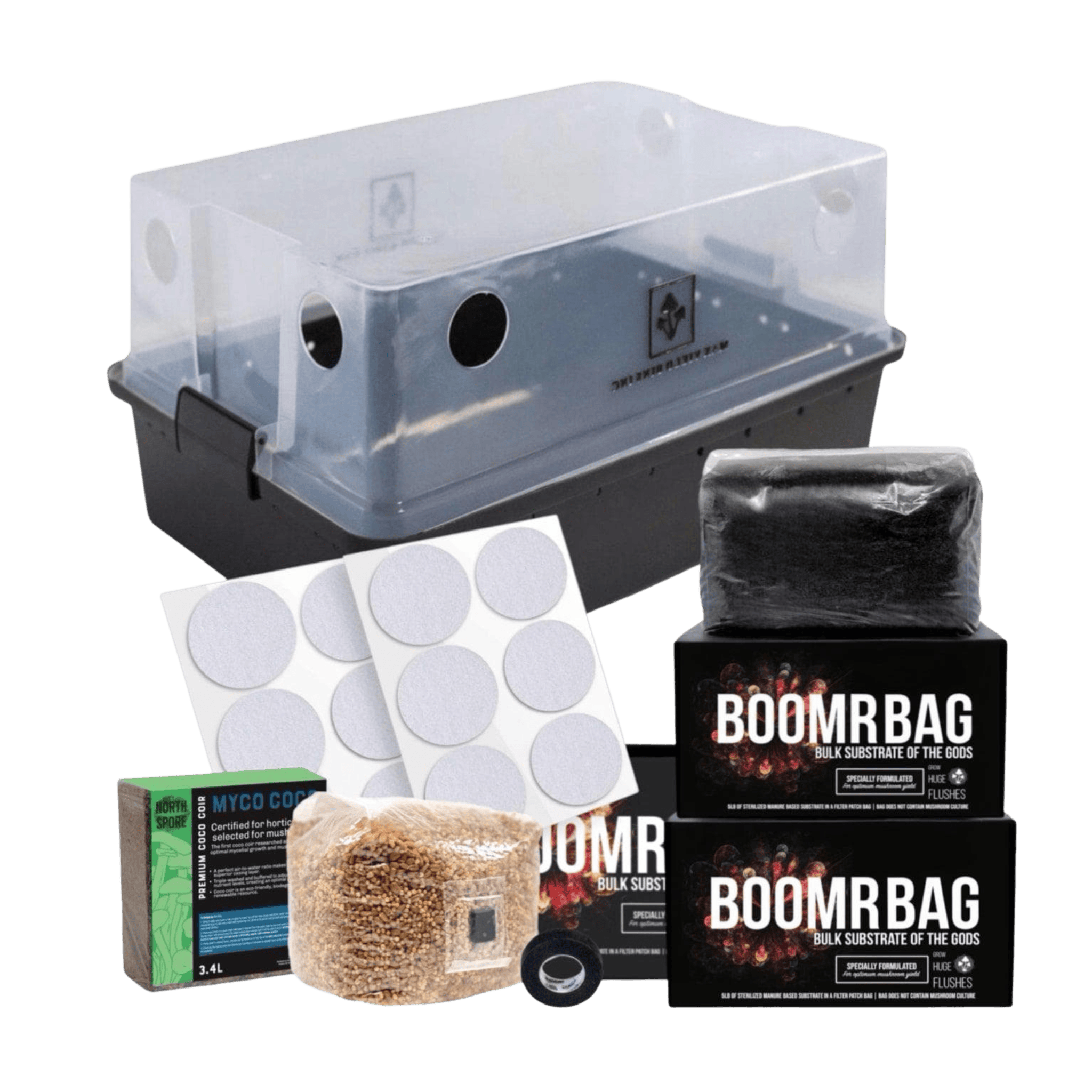 Max Yield Bins Boomr Bag Monotub Kit | North Spore