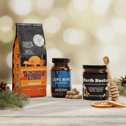 Mushroom Mornings Gift Bundle | Coffee & Lion’s Mane for Focus, Energy & Balance