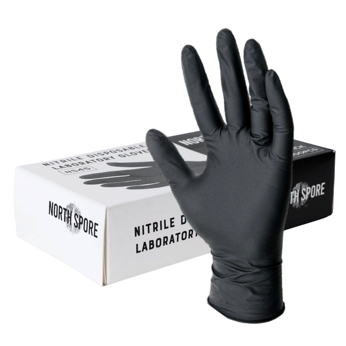 Black Nitrile Powder-Free Laboratory Gloves (100 ct) – North Spore