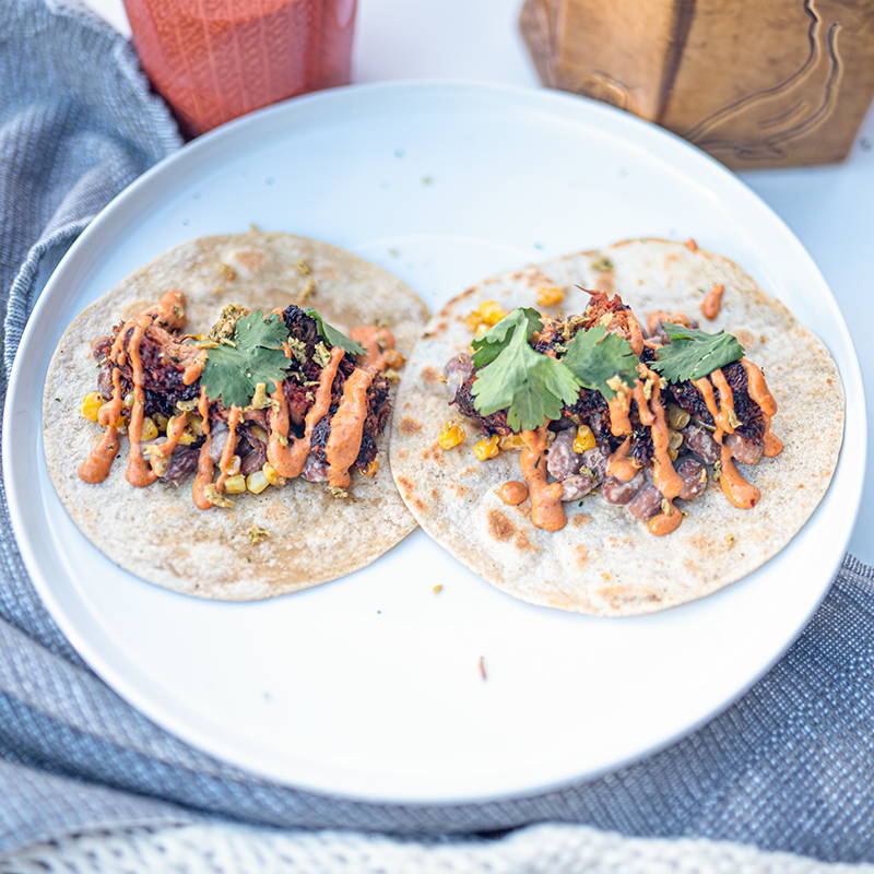 Turnip Vegan's Ancho Chili Lime Tacos with Smokey Lion's Mane Mushrooms Recipe