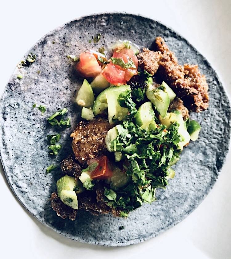 Crispy Lion's Mane Blue Corn Taco Recipe