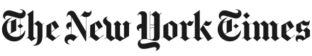 The New York Times logo in black Gothic-style text on a light background.