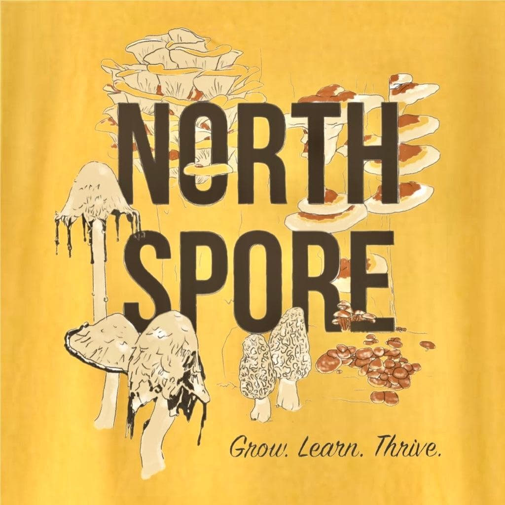 Brand Merch Orange ‘Grow, Learn, Thrive’ North Spore T-Shirt