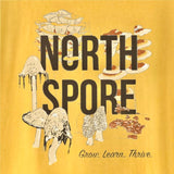 Image thumbnail: Brand Merch Orange ‘Grow, Learn, Thrive’ North Spore T-Shirt