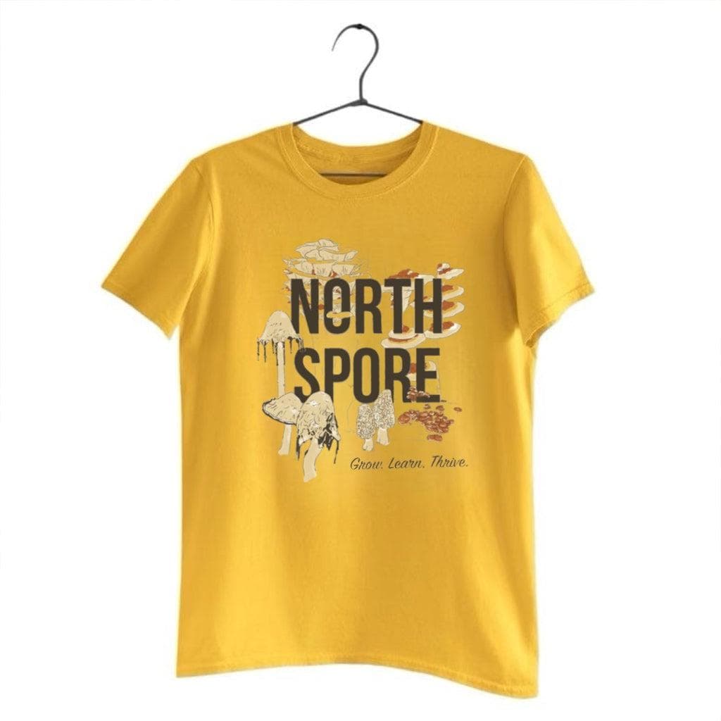 Brand Merch Orange ‘Grow, Learn, Thrive’ North Spore T-Shirt