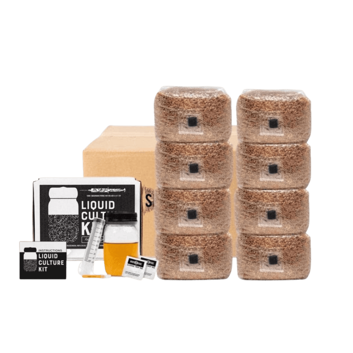 Cultivating Tools 8-pack Sterile Grain Bag + Syringe Multiplier Kit Bundle