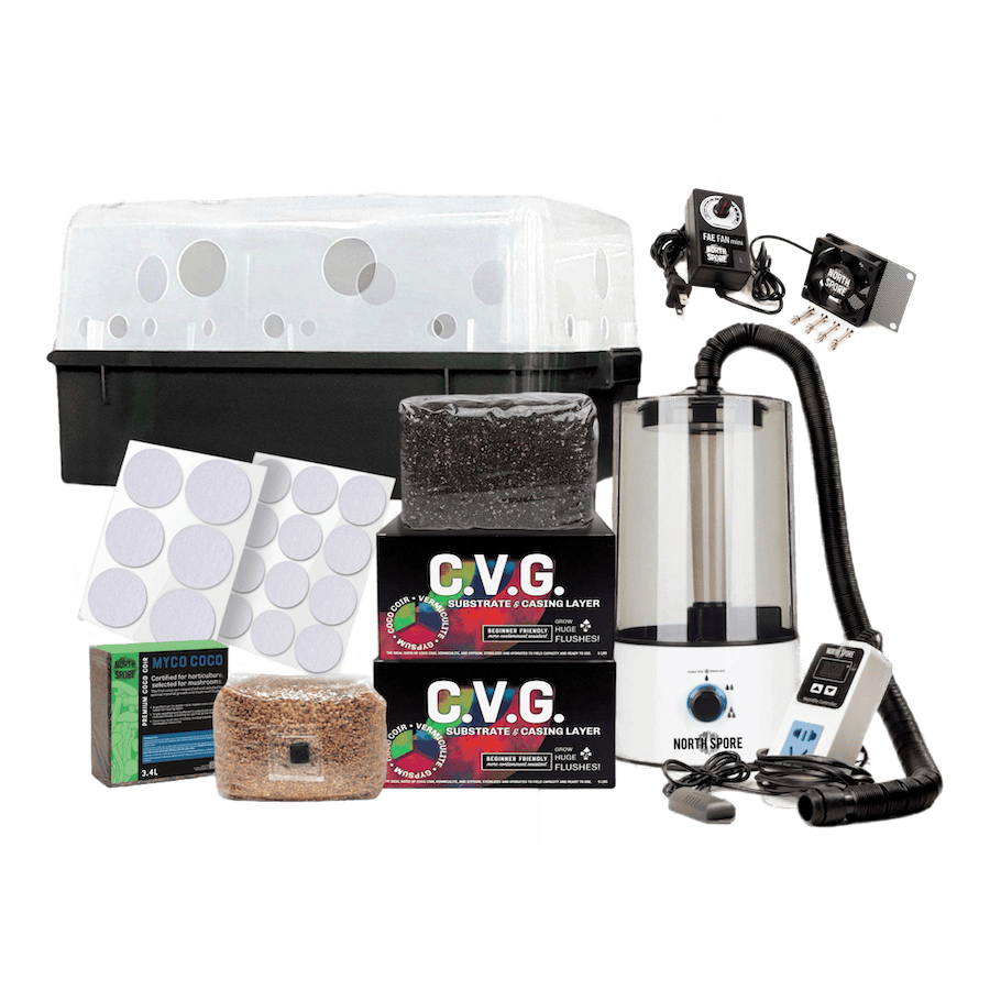 Grow Chambers Beginner Automated 'Boomr Bin' + CVG Monotub Mushroom Grow Kit