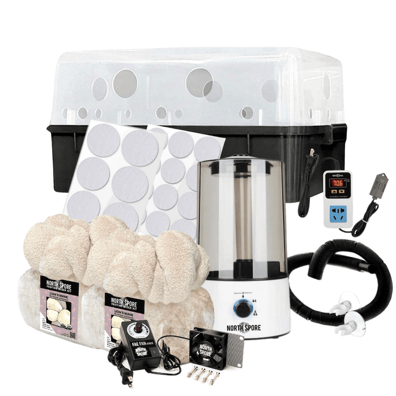 Grow Chambers Beginner Automated 'Boomr Bin' + Fruiting Blocks Monotub Mushroom Grow Kit