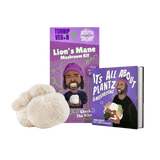 Image thumbnail: Holiday Bundle Turnip Vegan Lion's Mane Mushroom Grow Kit + Book Set