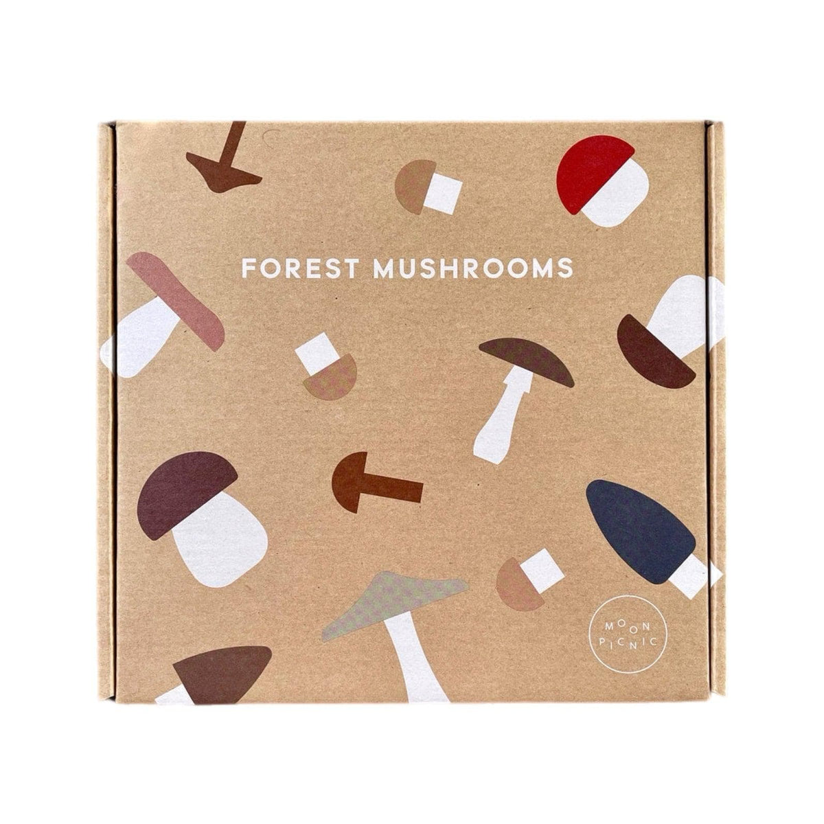 Holiday Gifts Moon Picnic Wooden Forest Mushroom Set