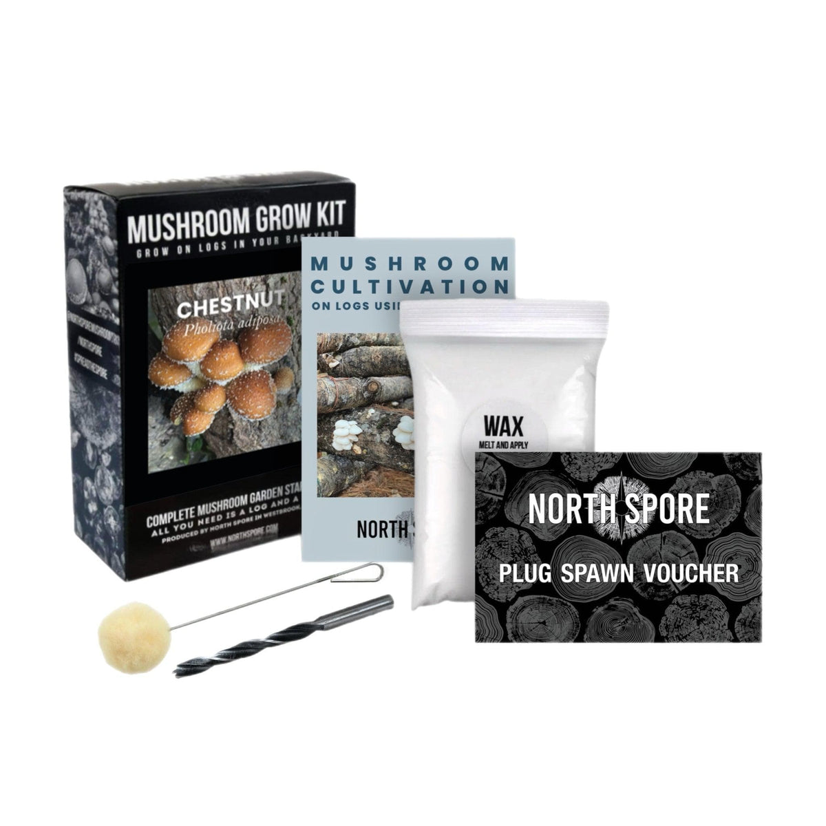 Log Kit Organic Chestnut Mushroom Outdoor Log Kit