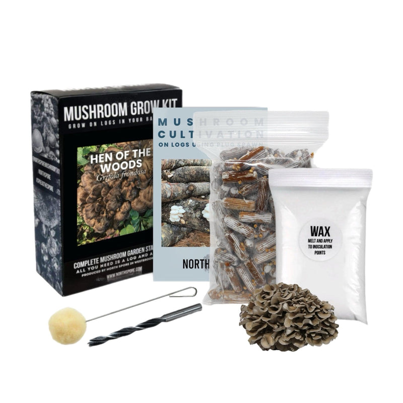 Log Kit Organic Hen of the Woods (Maitake) Outdoor Log Growing Kit