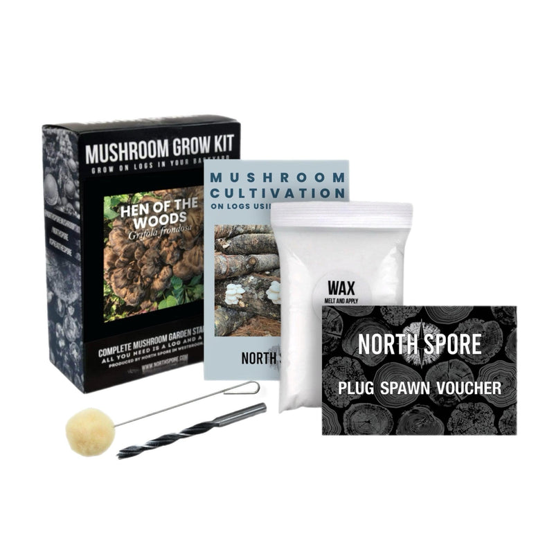 Log Kit Organic Hen of the Woods (Maitake) Outdoor Log Growing Kit