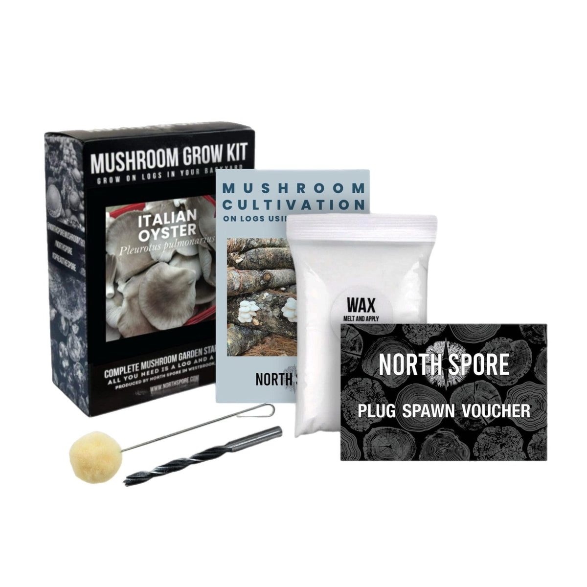 Log Kit Organic Italian Oyster Mushroom Outdoor Log Growing Kit