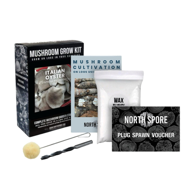 Log Kit Organic Italian Oyster Mushroom Outdoor Log Growing Kit