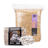 Image thumbnail: Sawdust Spawn Oyster Mushroom Garden Bed Kit