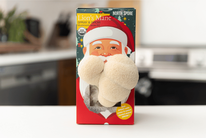 Spray & Grow Kit Organic Lion's Mane ‘Spray & Grow’ Santa Mushroom Growing Kit