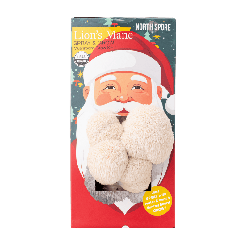 Spray & Grow Kit Organic Lion's Mane ‘Spray & Grow’ Santa Mushroom Growing Kit