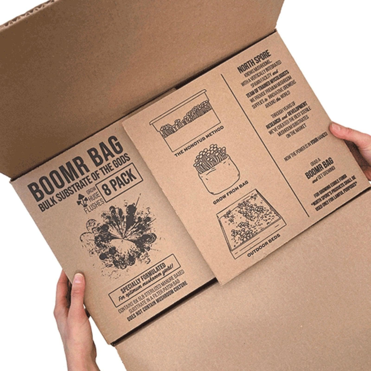 Sterile Substrate 8-Pack ‘Boomr Bag’ Manure-Based Sterile Mushroom Substrate