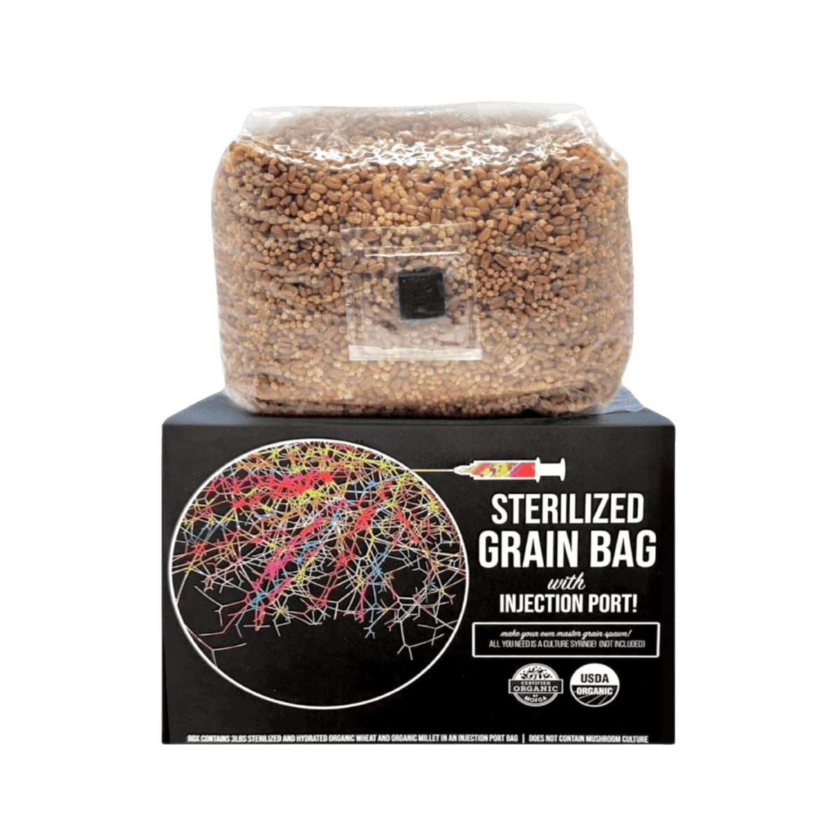 Sterile Substrate Organic Sterilized Grain Bag with Injection Port