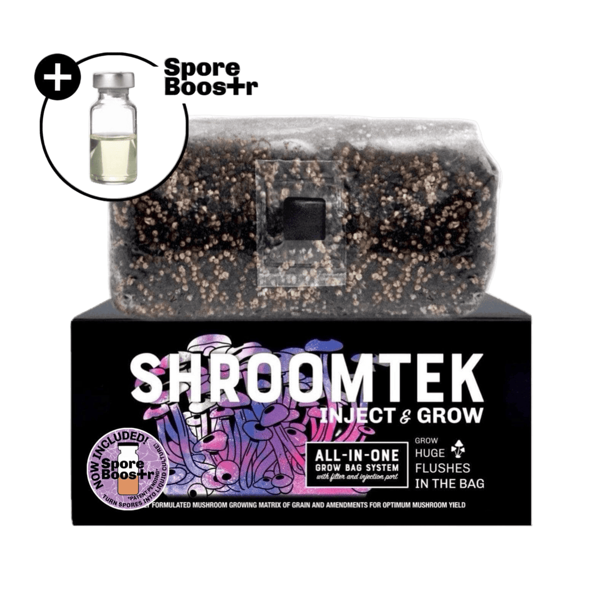Sterile Substrate 'ShroomTek' + Spore Boostr All-In-One Mushroom Grow Bag
