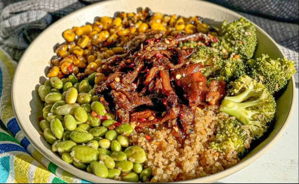 Italian Oyster Mushroom Teriyaki Bowl