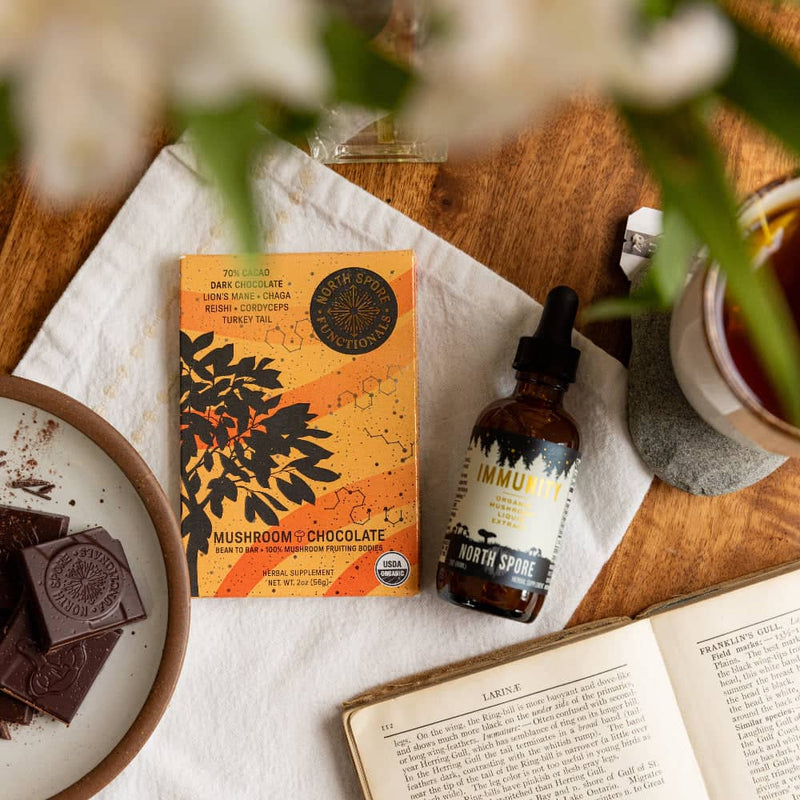 Wellness Supplements Immunity Mushroom Tincture & Chocolate Wellness Set