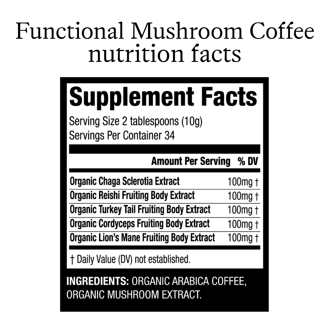 Wellness Supplements Mushroom Mornings Gift Bundle | Coffee & Lion’s Mane for Focus, Energy & Balance