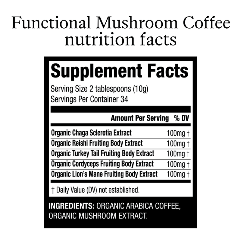 Wellness Supplements Mushroom Mornings Gift Bundle | Coffee & Lion’s Mane for Focus, Energy & Balance
