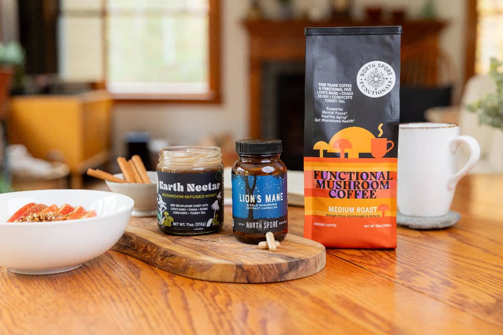 Wellness Supplements Mushroom Mornings Gift Bundle | Coffee & Lion’s Mane for Focus, Energy & Balance