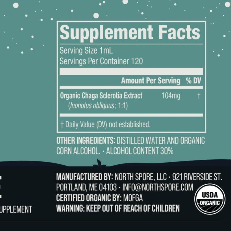 Wellness Supplements Organic Chaga Mushroom Tincture