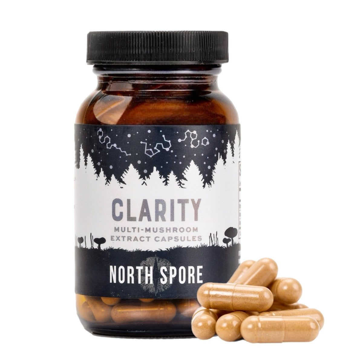Wellness Supplements Organic ‘Clarity’ High Potency Mushroom Capsules