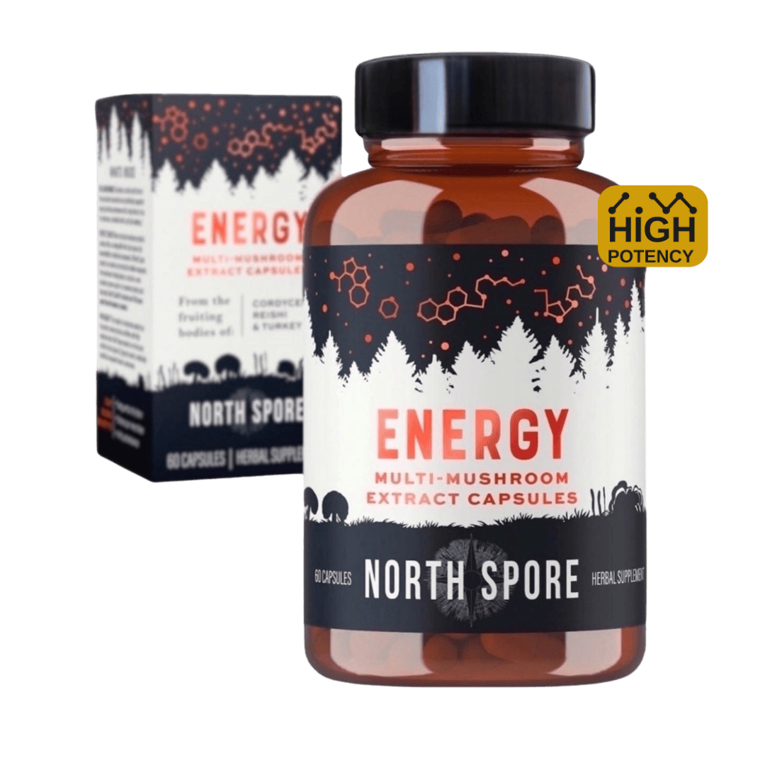 Wellness Supplements Organic ‘Energy’ Mushroom Capsules (High Potency)