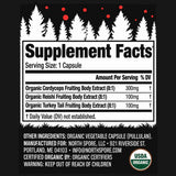 Image thumbnail: Wellness Supplements Organic ‘Energy’ Mushroom Capsules (High Potency)
