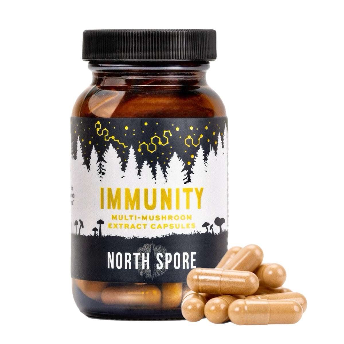 Wellness Supplements Organic ‘Immunity’ High Potency Mushroom Capsules