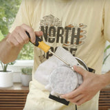 Image thumbnail: A filter being clamped to a FAE Fan for filtering spores