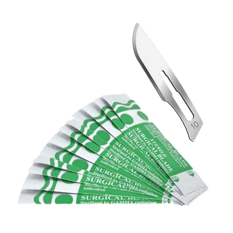 Laboratory Equipment 10-Pack Stainless Steel Sterile #10 Scalpel Blades