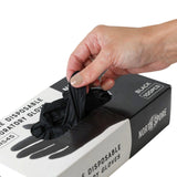 Image thumbnail: Laboratory Supplies Black Nitrile Disposable Laboratory Gloves (100 ct)