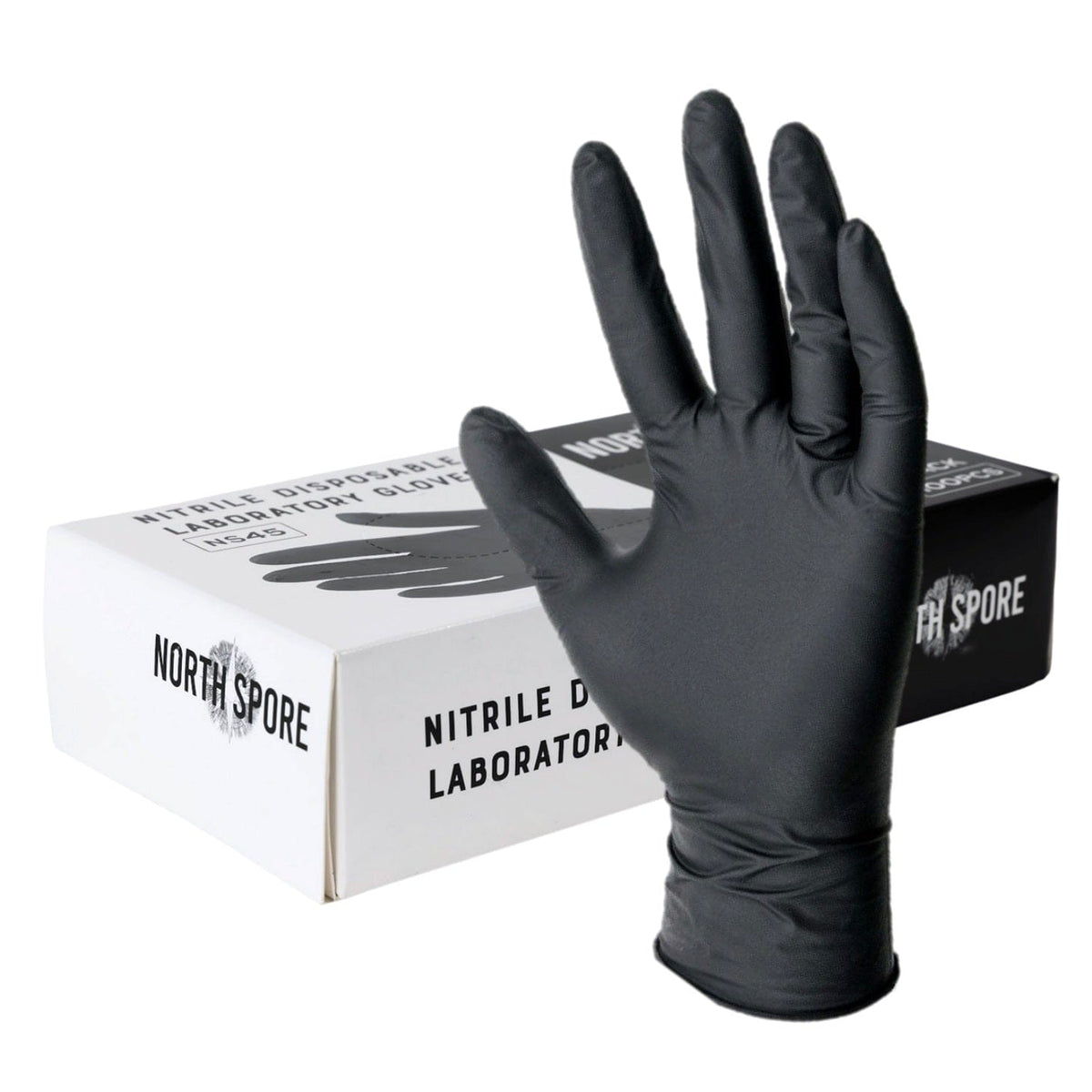 Laboratory Supplies Black Nitrile Disposable Laboratory Gloves (100 ct)