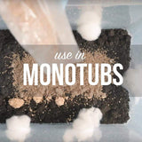 Image thumbnail: Grain spawn and substrate in a monotub for growing mushrooms